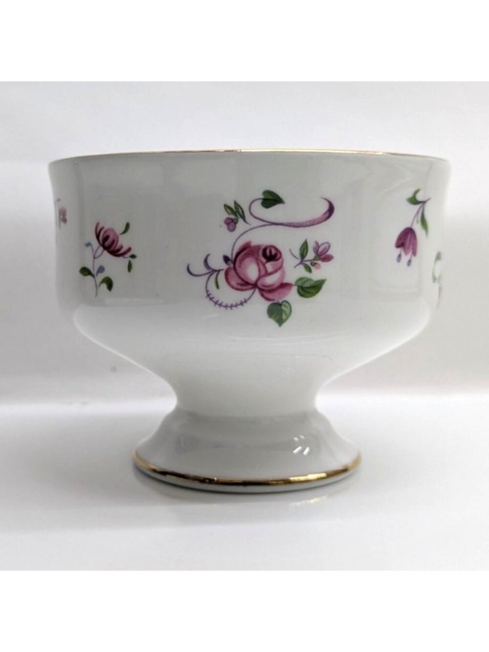 Royal Victoria Fine Bone China Floral Footed Bowl Cup Vintage